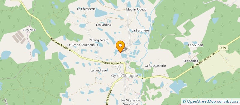 localisation de l'entreprise EXIVAL  GY-EN-SOLOGNE