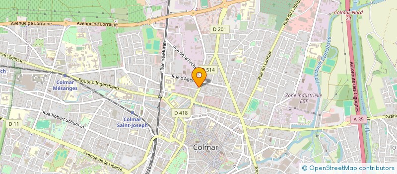localisation de l'entreprise EXKLUSIV à COLMAR