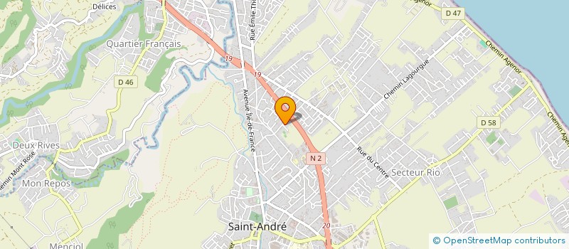 localisation de l'entreprise EXO-ELECTRICITE à SAINT-ANDRE