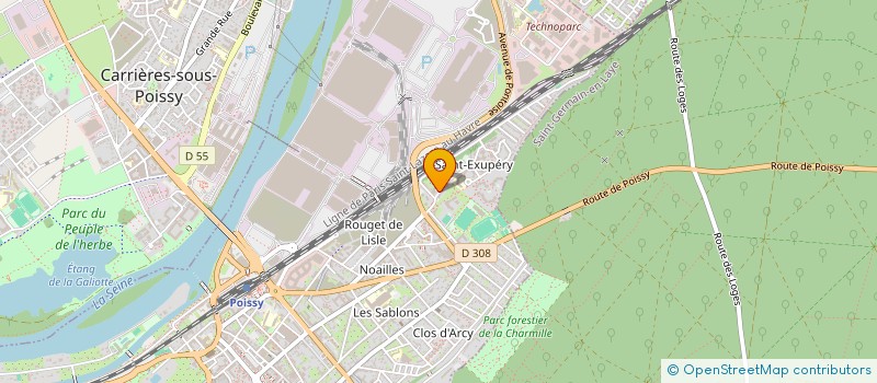 localisation de l'entreprise EXO EXPRESS à POISSY