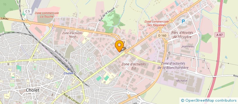 localisation de l'entreprise EXO-FACONNAGES à CHOLET