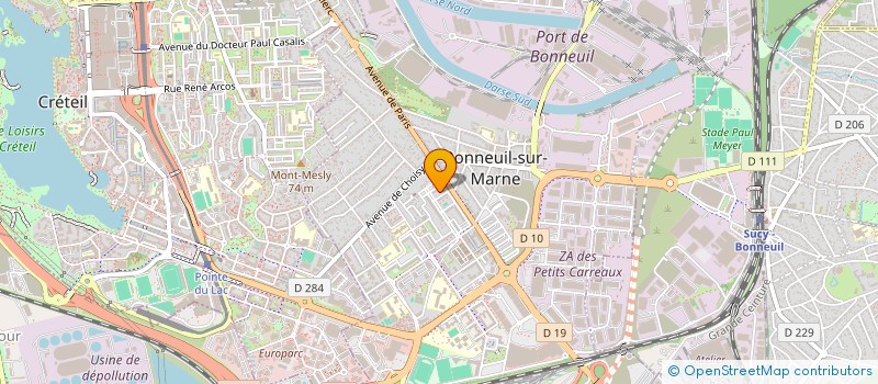 localisation de l'entreprise EXO H à BONNEUIL-SUR-MARNE