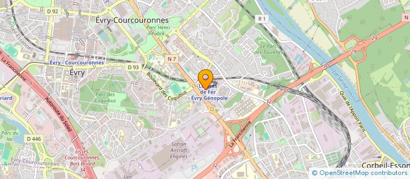 localisation de l'entreprise EXO MARKET à EVRY-COURCOURONNES