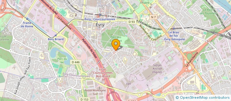 localisation de l'entreprise EXO SAII à EVRY-COURCOURONNES