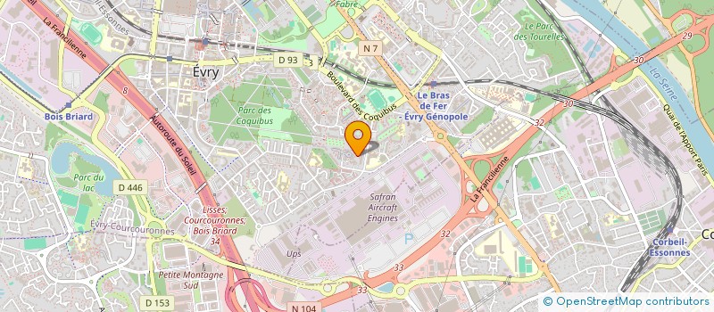 localisation de l'entreprise EXO TRANS à EVRY-COURCOURONNES