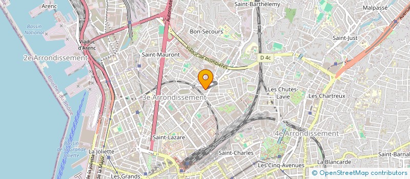 localisation de l'entreprise EXOART à MARSEILLE