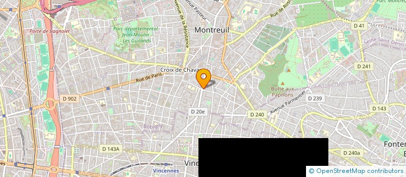 localisation de l'entreprise EXOBAT à MONTREUIL
