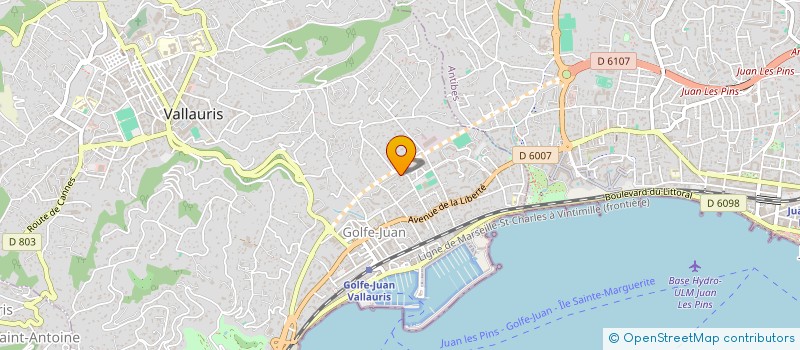 localisation de l'entreprise EXOCET MARINE INTERNATIONAL FRANCE à VALLAURIS