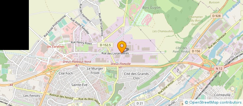 localisation de l'entreprise EXOCHEMS ENVIRONNEMENT à DREUX