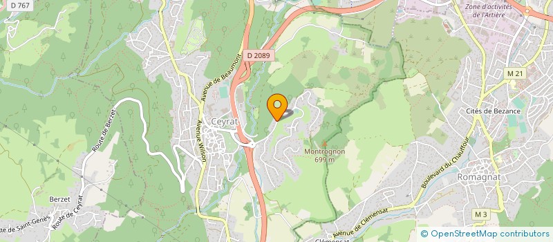 localisation de l'entreprise EXOCOD à CEYRAT