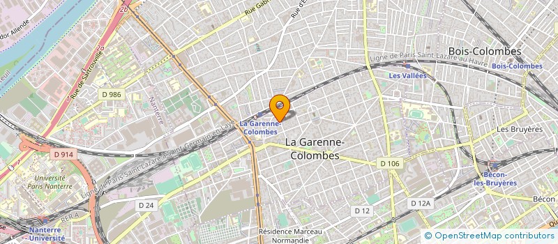 localisation de l'entreprise EXODE à LA GARENNE-COLOMBES