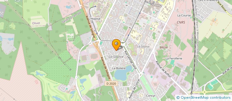 localisation de l'entreprise EXODUS à ORLEANS