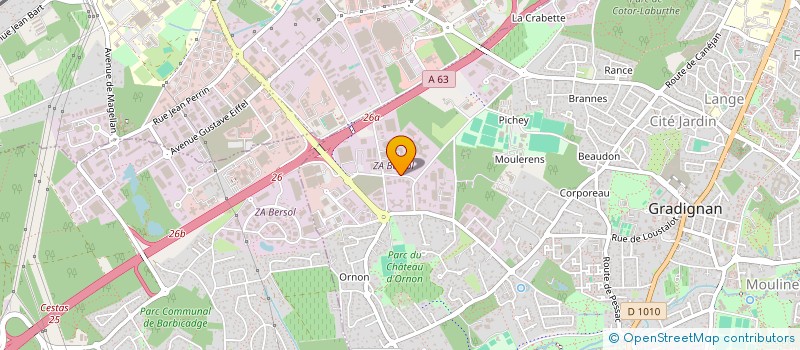 localisation de l'entreprise EXOES à GRADIGNAN