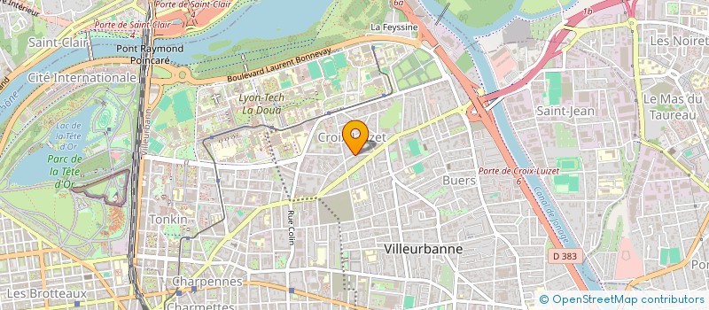localisation de l'entreprise EXOMEGA à VILLEURBANNE