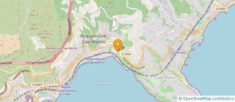 localisation de l'entreprise EXOR INVEST à ROQUEBRUNE-CAP-MARTIN