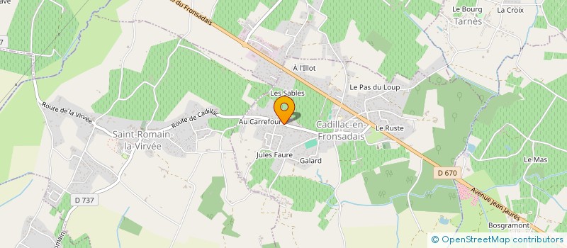 localisation de l'entreprise EXORIUSCORE  CADILLAC-EN-FRONSADAIS