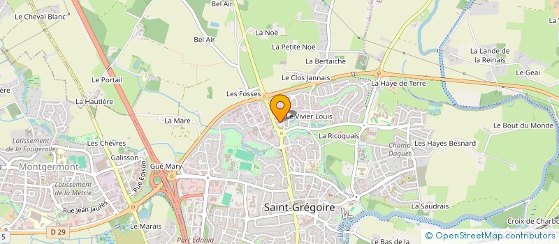 localisation de l'entreprise EXOTEL  SAINT-GREGOIRE