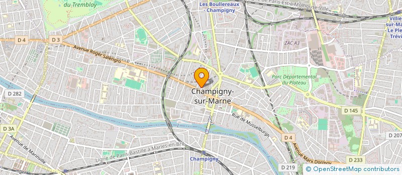 localisation de l'entreprise EXOTIC'IVOIRE à CHAMPIGNY-SUR-MARNE