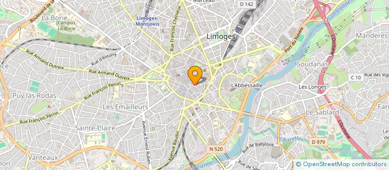 localisation de l'entreprise EXOTOUR à LIMOGES
