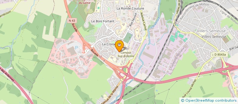 localisation de l'entreprise EXP CHARLEVILLE MEZIERES  CHARLEVILLE-MEZIERES