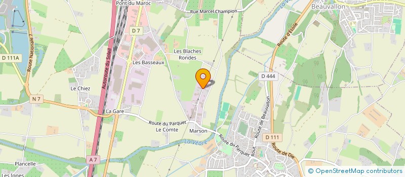 localisation de l'entreprise EXP'EAU VAL  ETOILE-SUR-RHONE