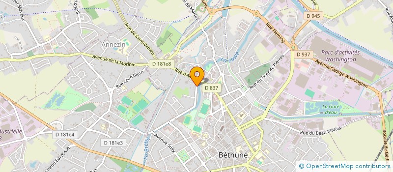 localisation de l'entreprise EXP'R HABITAT à BETHUNE