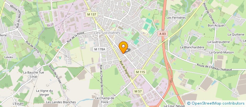 localisation de l'entreprise EXP4  LES SORINIERES