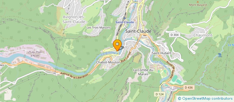 localisation de l'entreprise EXPANDEED à SAINT-CLAUDE