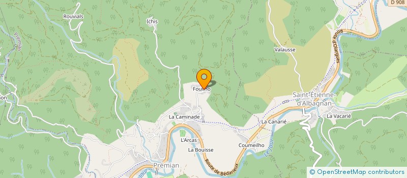 localisation de l'entreprise EXPEDITIONS AVENTURES CAROUX à COLOMBIERES-SUR-ORB