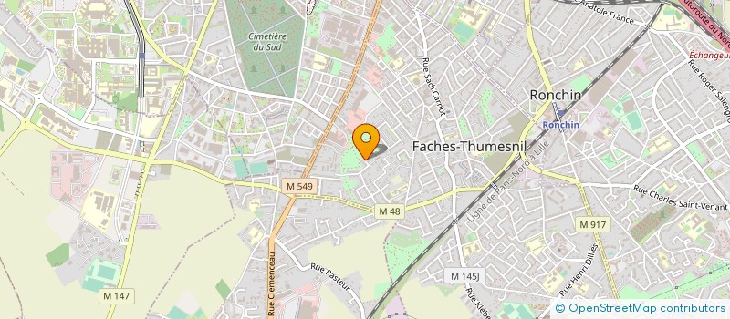 localisation de l'entreprise EXPELEK  FACHES-THUMESNIL