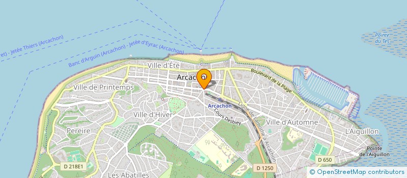 localisation de l'entreprise EXPELIUM CONSEIL & PATRIMOINE à ARCACHON