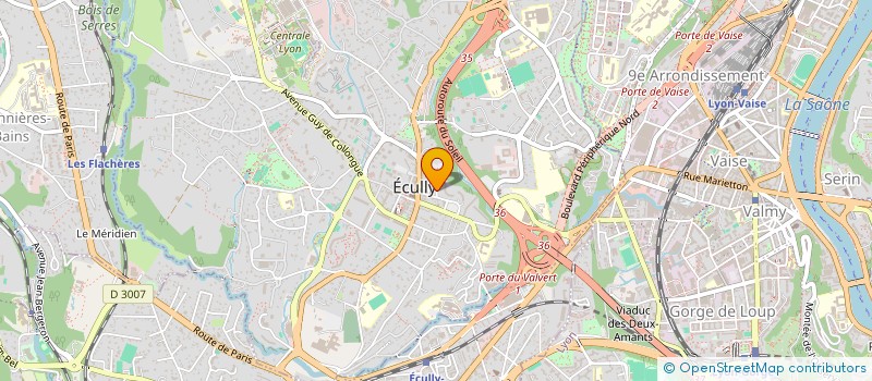 localisation de l'entreprise EXPER 3  ECULLY