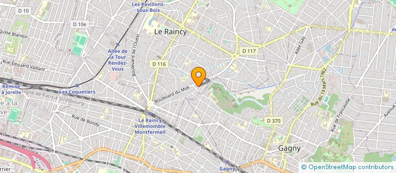 localisation de l'entreprise EXPER'TEAM à LE RAINCY