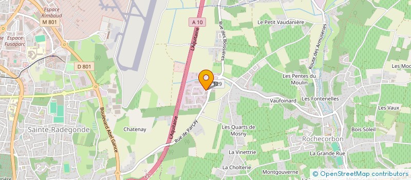 localisation de l'entreprise EXPERF CENTRE à ROCHECORBON