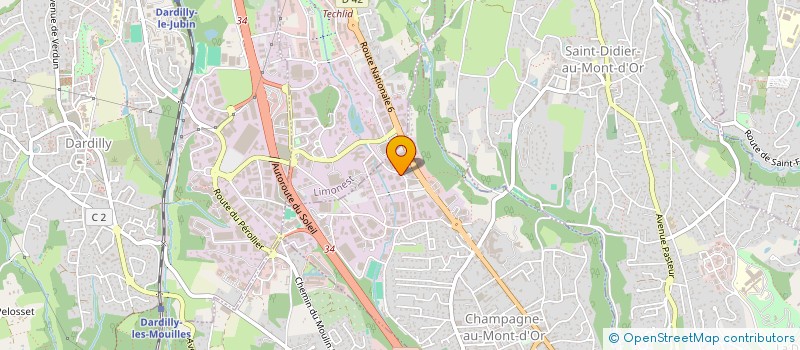 localisation de l'entreprise EXPERF RHONE ALPES  CHAMPAGNE-AU-MONT-D'OR