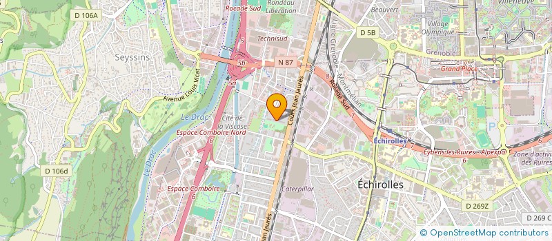 localisation de l'entreprise EXPERIMENTATIONS DE DIVERSES INTERFACES CERVEAU-ORDINATEUR  ECHIROLLES