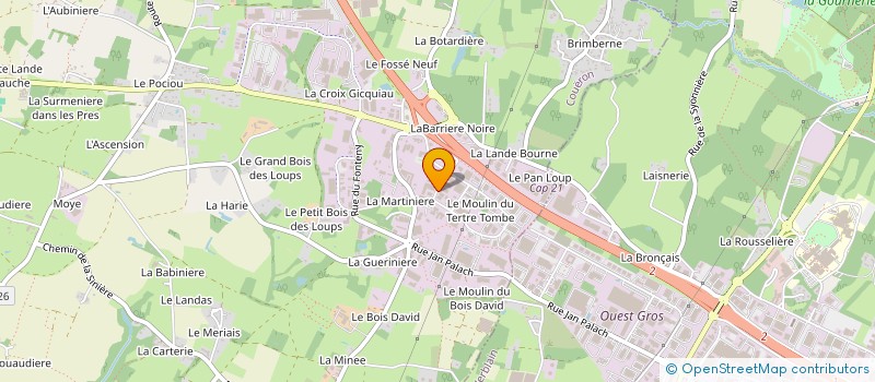 localisation de l'entreprise EXPERT AUTO 44 à COUERON