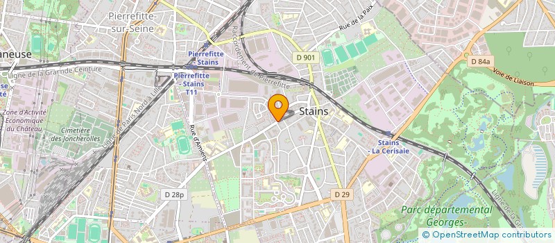 localisation de l'entreprise EXPERT AUTO FRANCE  STAINS