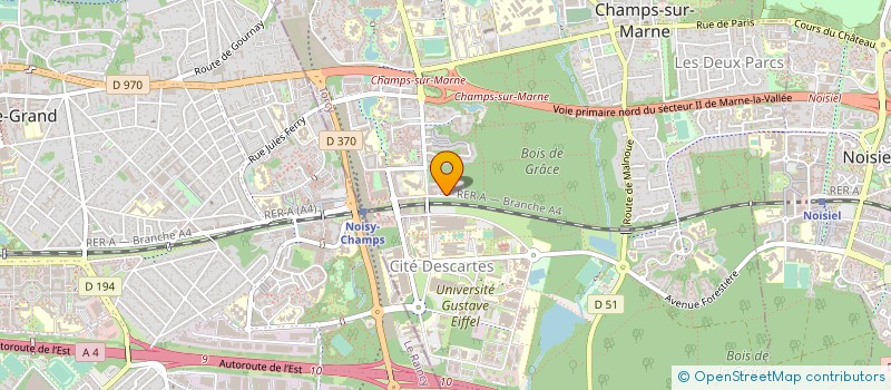 localisation de l'entreprise EXPERT COMPT' ACT  CHAMPS-SUR-MARNE