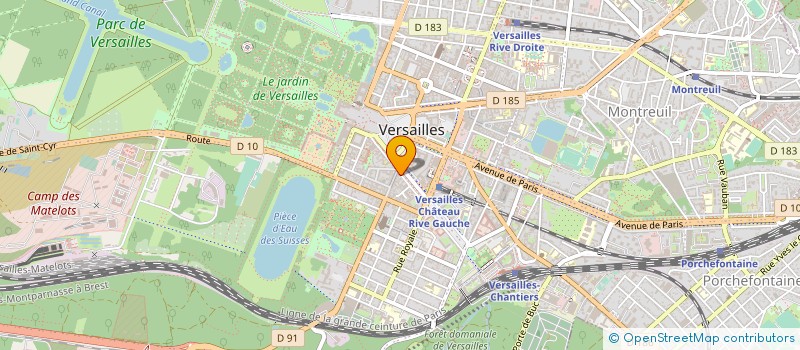 localisation de l'entreprise EXPERT COMPT FIDUC COMPT COMME à VERSAILLES