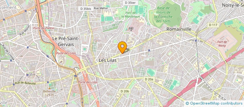 localisation de l'entreprise EXPERT DIAG HABITAT à LES LILAS