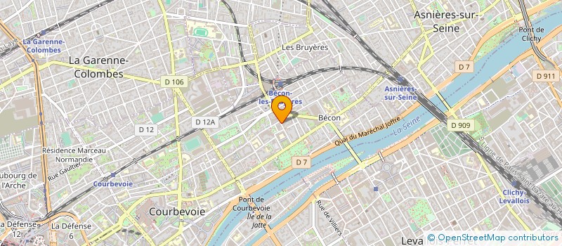 localisation de l'entreprise EXPERT DISTRIBUTION TECHNOLOGIQUE à COURBEVOIE