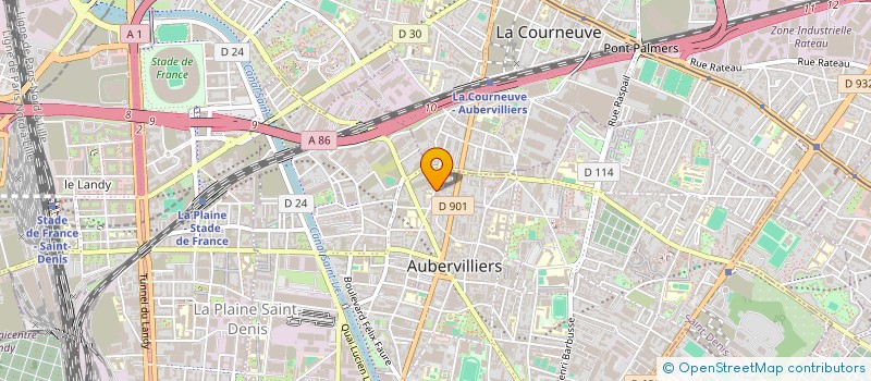 localisation de l'entreprise EXPERT FROID CLIM à AUBERVILLIERS