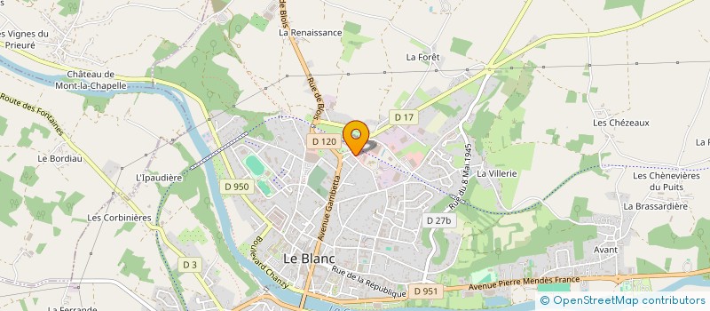 localisation de l'entreprise EXPERT IMMO à LE BLANC