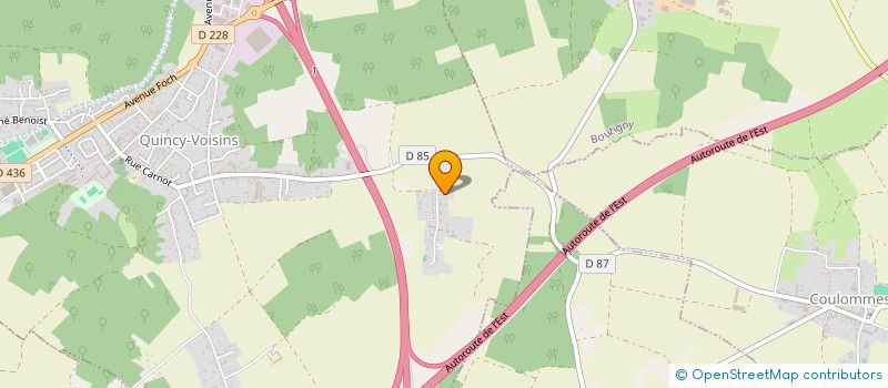 localisation de l'entreprise EXPERT INFRA  QUINCY-VOISINS