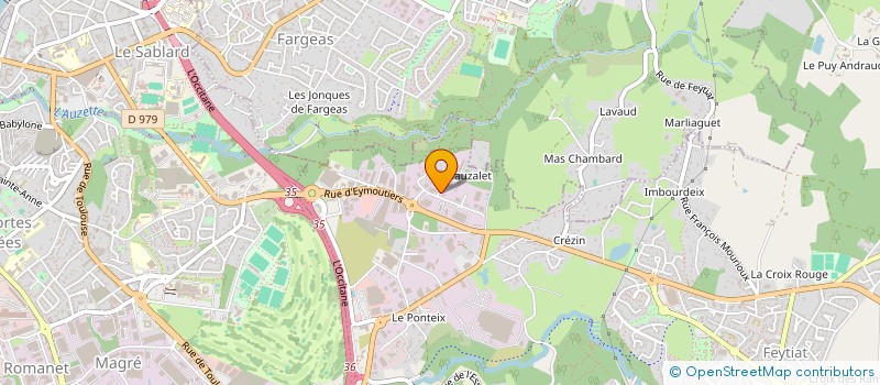 localisation de l'entreprise EXPERT INVEST S.A.S à LIMOGES