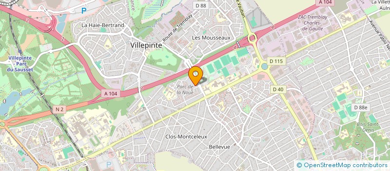 localisation de l'entreprise EXPERT VISION VILLEPINTE à VILLEPINTE