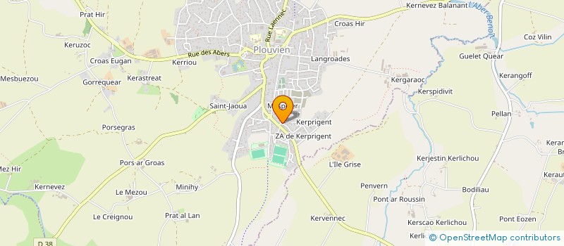 localisation de l'entreprise EXPERT WC à PLOUVIEN