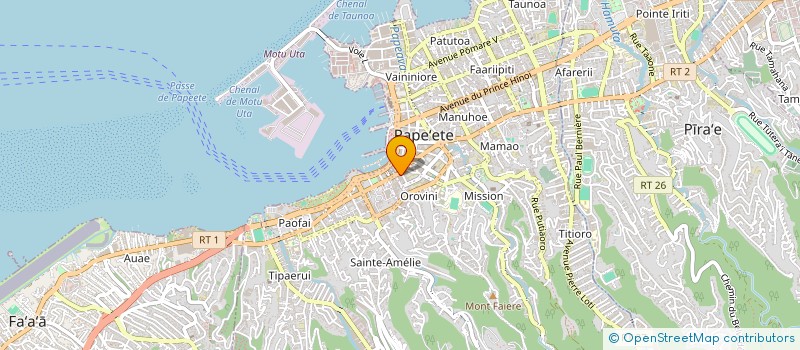 localisation de l'entreprise EXPERTISE COMPTABLE BORA BORA à PAPEETE