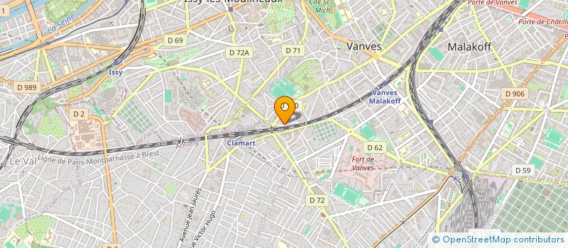 localisation de l'entreprise EXPERTISE COMPTABLE & CONSEILS - DOMINIQUE MARTINS  VANVES